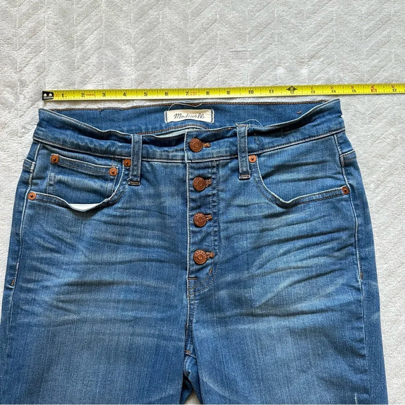 Madewell Cali Demi Boot Denim Jeans Distressed‎ Size 27 - Picture 6 of 9